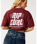 RIP CURL SPORTS DEPARTMENT HERITAGE TEE - DARK PLUM