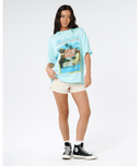 RIP CURL 5 STAR HERITAGE TEE - LIGHT SEA BLUE
