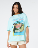 RIP CURL 5 STAR HERITAGE TEE - LIGHT SEA BLUE