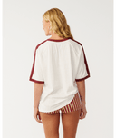 RIP CURL SURF CO OVERSIZE V NECK - BONE