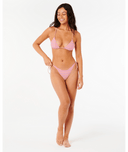 ISLES PLAID HI LEG SKIMPY - PURPLE