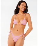 ISLES PLAID HI LEG SKIMPY - PURPLE