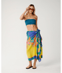 BLISS STRIPE SHIRRED BANDEAU - BLUE