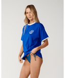 TROPICAL DESIRE OVERSIZE TEE - COBALT