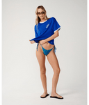 TROPICAL DESIRE OVERSIZE TEE - COBALT