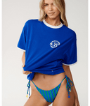 TROPICAL DESIRE OVERSIZE TEE - COBALT