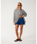 RIP CURL VIBE SURF LS SHIRT - BLACK/OFF WHITE