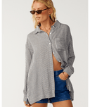 RIP CURL VIBE SURF LS SHIRT - BLACK/OFF WHITE