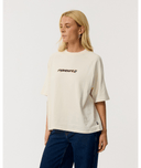 RIP CURL SUNSET BEACH RAGLAN BOXY TEE - BONE