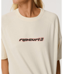 RIP CURL SUNSET BEACH RAGLAN BOXY TEE - BONE