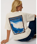 RIP CURL SUNSET BEACH RAGLAN BOXY TEE - BONE