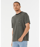 RIP CURL SEARCH STRIPE TEE - BLACK