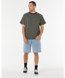 RIP CURL SEARCH STRIPE TEE - BLACK