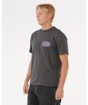 RIP CURL RAW ENERGY DE OVAL TEE - WASHED BLACK