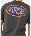 RIP CURL RAW ENERGY DE OVAL TEE - WASHED BLACK