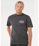 RIP CURL RAW ENERGY DE OVAL TEE - WASHED BLACK