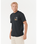 RIP CURL AOTS TY WILLIAMS COASTLINE TEE - BLACK