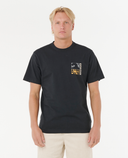 RIP CURL AOTS TY WILLIAMS COASTLINE TEE - BLACK
