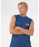 RIP CURL VAPORCOOL SEARCH RANGE MUSCLE - LIGHT NAVY