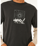 INNER VISIONS SMASHED L/S TEE- WASHED BLACK