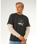 INNER VISIONS SMASHED L/S TEE- WASHED BLACK