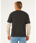 INNER VISIONS SMASHED L/S TEE- WASHED BLACK