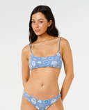RIP CURL CATALINA WAVES BRALETTE - VINTAGE BLUE
