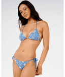 RIP CURL CATALINA WAVES TIE SIDE CHEEKY - VINTAGE BLUE