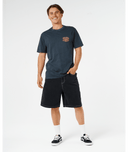 RIP CURL LIQUID TRIPS ARCH TEE - WASHED BLACK