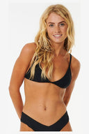 RIP CURL PREMIUM SURF FIXED TRI TOP - BLACK