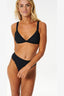 RIP CURL PREMIUM SURF WIDE BIND TRI TOP - BLACK