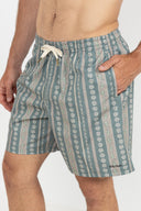RHYTHM PAISLEY STRIPE BEACH SHORT - OLIVE
