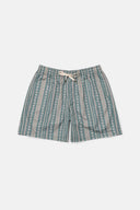RHYTHM PAISLEY STRIPE BEACH SHORT - OLIVE