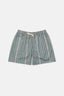 RHYTHM PAISLEY STRIPE BEACH SHORT - OLIVE