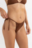 RHYTHM SUNSET GATHERED TIE SIDE ITSY PANT - CHOCOLATE