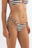 RHYTHM TAMI STRIPE TIE SIDE HI CUT PANT - CHOCOLATE