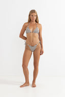 RHYTHM TAMI STRIPE TIE SIDE HI CUT PANT - CHOCOLATE