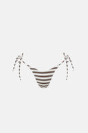 RHYTHM TAMI STRIPE TIE SIDE HI CUT PANT - CHOCOLATE