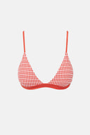 RHYTHM LOLA CHECK BRALETTE TOP - FIRE