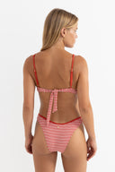 RHYTHM LOLA CHECK UNDERWIRE TOP - FIRE