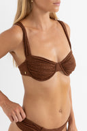 RHYTHM SUNSET SOFT STRAP BALCONETTE TOP - CHOCOLATE
