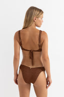 RHYTHM SUNSET SOFT STRAP BALCONETTE TOP - CHOCOLATE
