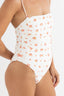 RHYTHM ROSIE FLORAL SCRUNCHED SIDE ONE PIECE - WHITE