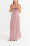RHYTHM LOLA CHECK MAXI DRESS - FIRE