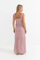 RHYTHM LOLA CHECK MAXI DRESS - FIRE