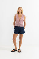 RHYTHM TIE FRONT TOP - FIRE