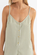 RHYTHM COVE STRIPE ADJUSTABLE ROMPER - ALOE