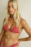 RHYTHM VISTA STRIPE SLIDE TRI TOP - RED