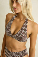RHYTHM DREAMER HALTER TOP - CHOCOLATE