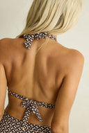 RHYTHM DREAMER HALTER TOP - CHOCOLATE